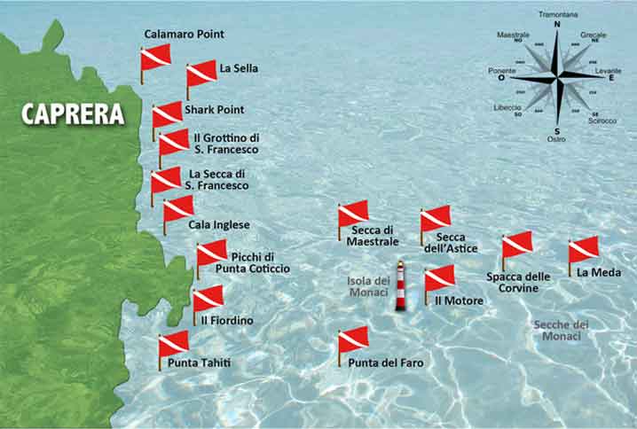 Mappa Immersioni Sardegna